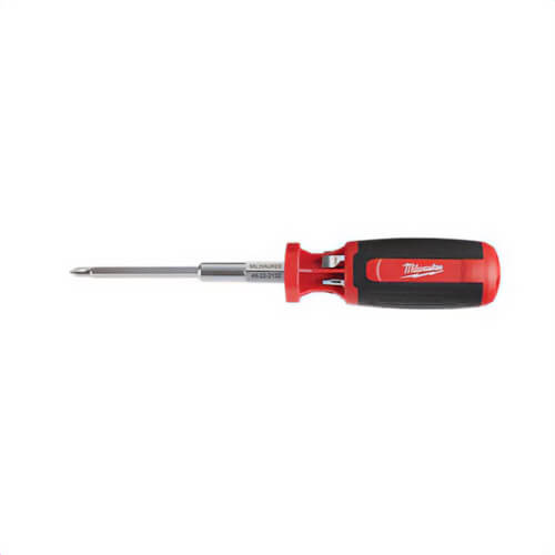 Milwaukee® 48-22-2132 Square Drive Multi-bit Driver 9-in-1, Ergonomic Handle, Steel, 9 pc