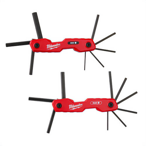 Milwaukee® 48-22-2183 Folding Hex Key Set, 17-Key, 17 pc