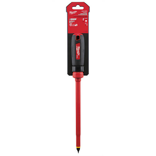 Milwaukee® 48-22-2223 Screwdriver, 3/8 in Slotted Point, Steel Shank, Plastic/Rubber Handle