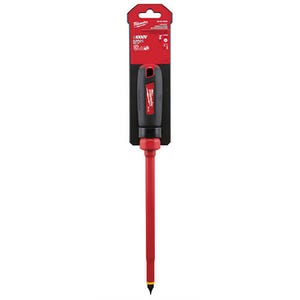 Milwaukee® 48-22-2223 Screwdriver, 3/8 in Slotted Point, Steel Shank, Plastic/Rubber Handle