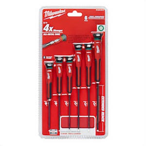 Milwaukee® 48-22-2610 Screwdriver Set, 6 pc, Rubber/Steel, Polished Chrome