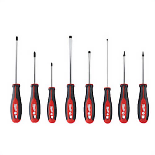 Milwaukee® 48-22-2718 Demolition Screwdriver Set, 8 pc, Forged Steel/Plastic/Rubber