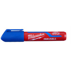 Milwaukee® 48-22-3257 Inkzall™ Permanent Marker, Large Chisel Tip, Plastic, Blue, 12 pc