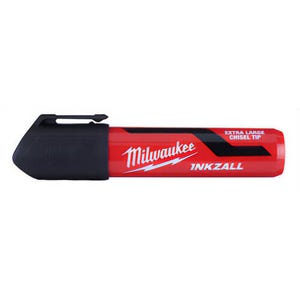 Milwaukee® 48-22-3265 Inkzall™ Permanent Marker, Extra Large Chisel Tip, Plastic, Black, 12 pc
