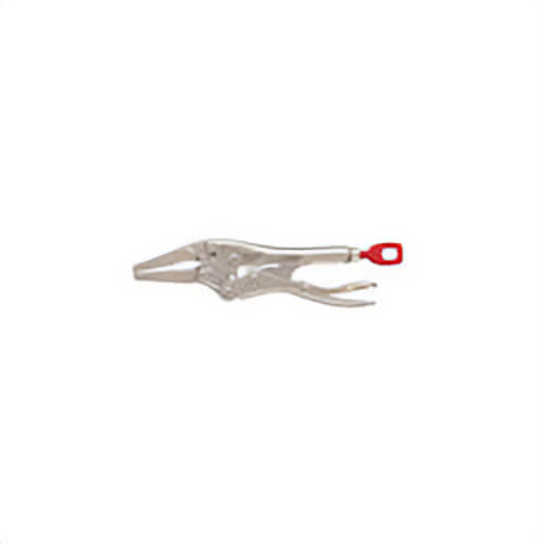 Milwaukee® Torque Lock™ 48-22-3504 Line Locking Plier, 1-1/2 in Nominal, 1-1/2 in L x 13/32 in W Alloy Steel Long Nose Curved Jaw, 4 in OAL