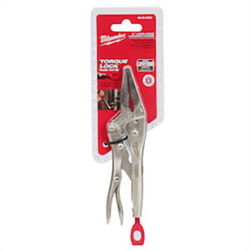 Milwaukee® 48-22-3506 Torque Lock™ Locking Plier with Wire Cutter, 2 in Nominal, Forged Alloy Steel Long Nose Curved Jaw, 6 in OAL