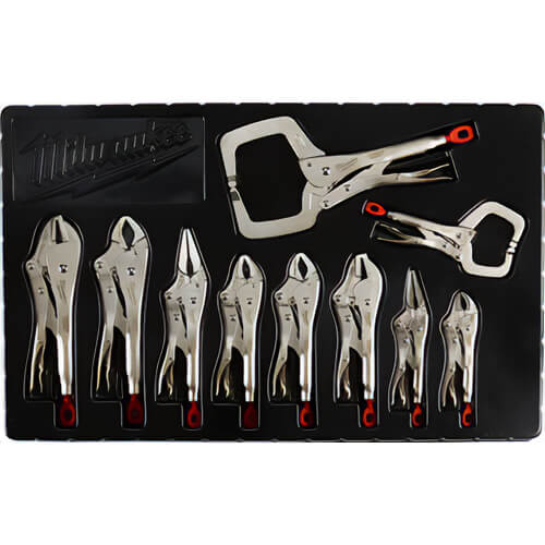Milwaukee® 48-22-3690 Torque Lock™ Plier Kit, Locking, 10 pc, 15.6 in OAL