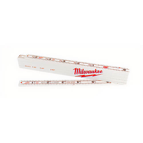 Milwaukee® 48-22-3802 Engineer's Folding Rule, Graduations 0.1 in, 9-1/4 in L, Composite Laminate/Fiberglass, White