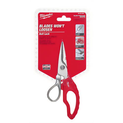 Milwaukee® 48-22-4045 Data Electrician's Snip, CAT 6 Wire Cutting, 1-1/2 in L of Cut, Metal Blade, Polymer/Steel Handle