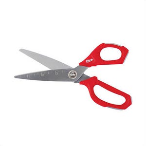 Milwaukee® 48-22-4046 Straight Jobsite Scissor, 9.3 in OAL, Coated Steel Blade, Steel Handle