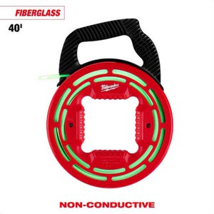 Milwaukee® 48-22-4184 Glow Fish Tape, Fiberglass, 40 ft