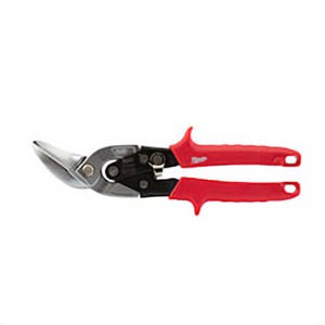 Milwaukee® 48-22-4512 Aviation Snip, 18 ga Cold Rolled Steel/22 ga Stainless Steel Cutting, 5 in L of Cut, Left Cutting Offset Snip, Steel Blade