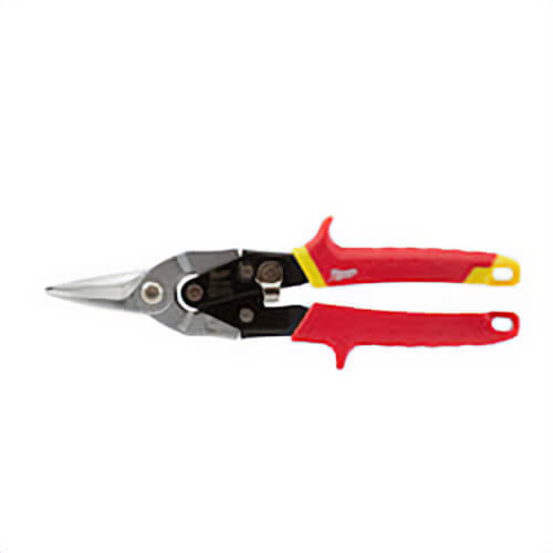 Milwaukee® 48-22-4530 Aviation Snip, 18 ga Cold Rolled Steel/22 ga Stainless Steel Cutting, 5 in L of Cut, Straight Cutting Snip, Steel Blade