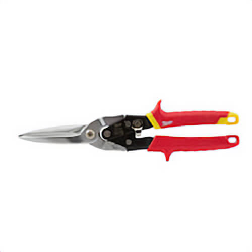 Milwaukee® 48-22-4537 Aviation Snip, 18 ga Cold Rolled Steel/22 ga Stainless Steel Cutting, 6-1/2 in L of Cut, Long Cutting Straight Snip, Steel Blade