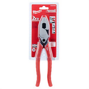 Milwaukee® 48-22-6100 High Leverage Lineman's Plier, 1-39/64 in L x 1-45/64 in W x 37/64 in Thick Iron Carbide Jaw, 9 in OAL