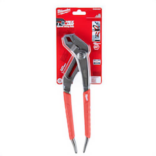 Milwaukee® 48-22-6212 Gen II 26-Position Quick-Adjust Hex Jaw Plier, 2-3/4 in Nominal, 1-3/4 in L x 1/4 in W Alloy Steel V-Shape Jaw, 12 in OAL