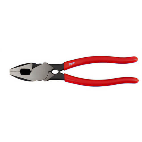 Milwaukee® 48-22-6503 High Leverage Lineman's Plier with Thread Cleaner, 1.44 in Nominal, 1.6 in L x 0.75 in W x 0.5781 in Thick Steel, 9 in OAL