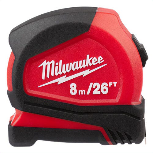 Milwaukee® 48-22-6626 Compact Tape Measure, 8 m/26 ft 