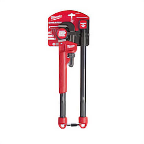 Milwaukee® Overbite Jaw™ 48-22-7314 Adaptable Pipe Wrench, 21.8 in OAL, Hook Jaw, Steel Handle
