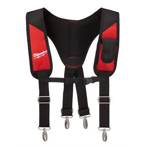 Milwaukee® 48-22-8145 Padded Rig, 1 Pocket, Denier Ballistic Nylon, Black/Red