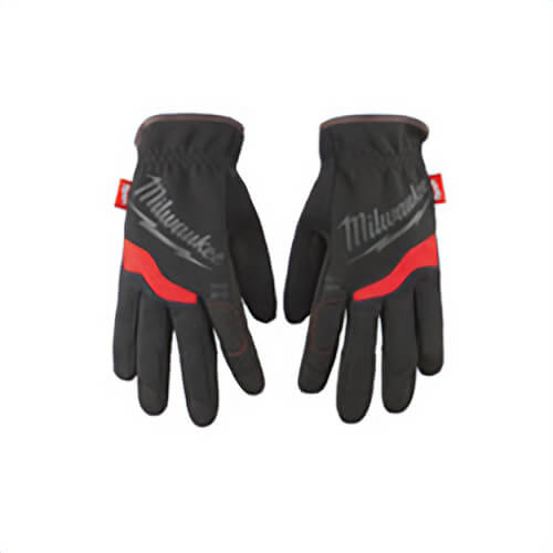 Milwaukee® 48-22-8712 General Purpose Work Gloves, Slip On, High Dexterity Finger Tip Style, L, Synthetic Leather, Black/Red, Free Flex Elastic Cuff