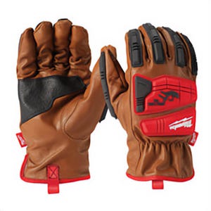 Milwaukee® 48-22-8773 Hi-Viz Insulated Anti-Slip Unisex Work Gloves, XL, PVC/Top Grain Goatskin Leather, Knit Cuff, Cut Level: 3