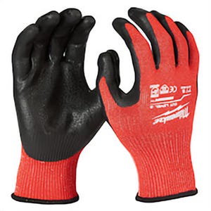 Milwaukee® 48-22-8934B Breathable Dipped Gloves, 2XL, Nylon, Knit Cuff, Resists: Abrasion, TDM, Tear, Puncture