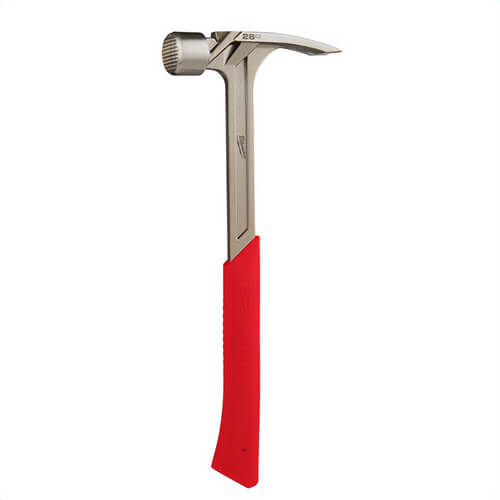Milwaukee® 48-22-9029 Framing Hammer, 16.2 in OAL, Milled Face, 28 oz Head, Anti-Ring Claw