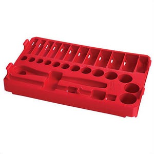 Milwaukee® 48-22-9481T Storage Tray, 3/8 in Drive, 28 pc, 12.01 in OAL