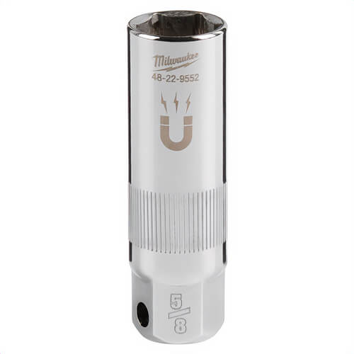 Milwaukee® 48-22-9552 Plug Socket, 3/8 in Drive, 5/8 in Deep Socket, 6 Points