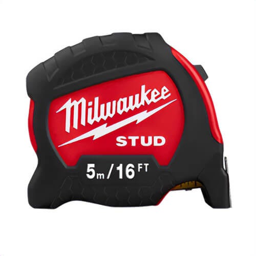 Milwaukee® 48-22-9717 Stud™ Measuring Tape with Belt Clip, 5/16 ft, Steel Blade