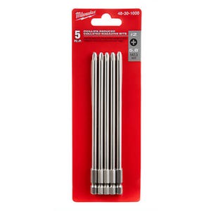 Milwaukee® 48-30-1000 5 pc Collated Magazine Bit, 5 pc, #2 Tip Size, 5.8 in L Blade, Round Shank, S2 Steel
