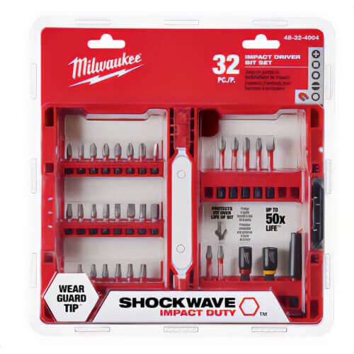 Milwaukee® Shockwave™ Impact Duty™ 48-32-4004 Impact Driver Bit Set, 1/4 in, Steel