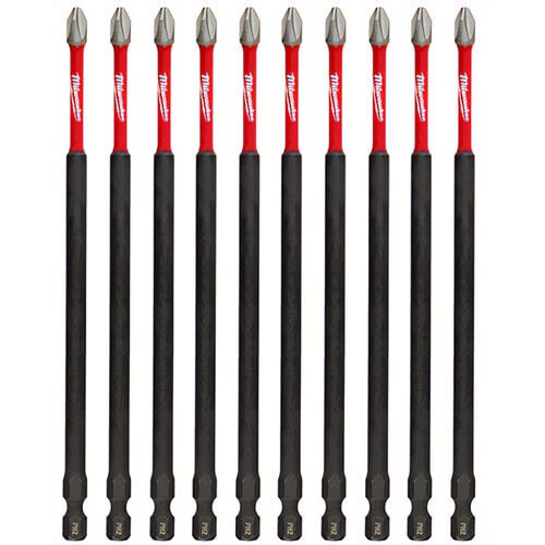 Milwaukee® 48-32-4207 ShockWave™ Impact Duty™ Impact Phillips® Bit, PH2 Phillips®, 6 in, 25 pk