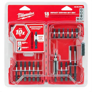 Milwaukee® Shockwave™ Impact Duty™ 48-32-4403 18 pc Driver Bit Set, #1, #2, #3, 3/16 in, T15, T20 Phillips®/Slotted/Square/Torx® Point