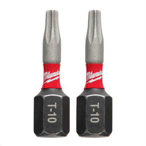Milwaukee® 48-32-4427 ShockWave™ Impact Torx® Bits, T10, 1 in, 2 pk