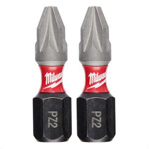 Milwaukee® 48-32-4432 ShockWave™ Impact Pozidriv Insert Bits, PZ2, 1 in, 2 pk