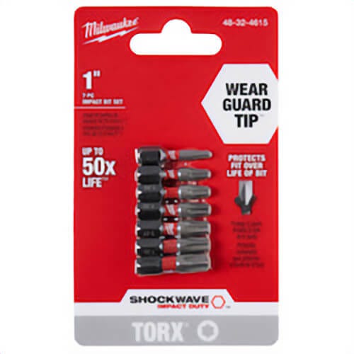 Milwaukee® Shockwave™ 48-32-4615 Insert Bit Kit, 7 pc, Steel