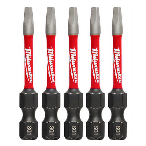 Milwaukee® 48-32-4671 ShockWave™ Impact Duty™ Impact Square Bit, SQ1 Drive, 0.3 in, 5 pk