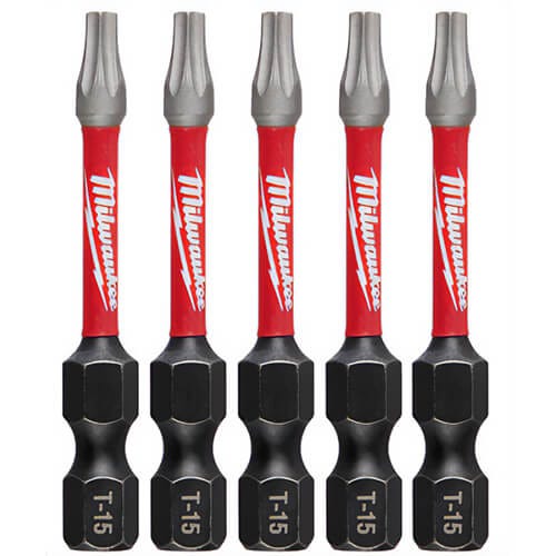 Milwaukee® 48-32-4683 Shockwave™ Impact Driver Bit, T15 Torx® Point, 2 in OAL, 1/4 in, Steel
