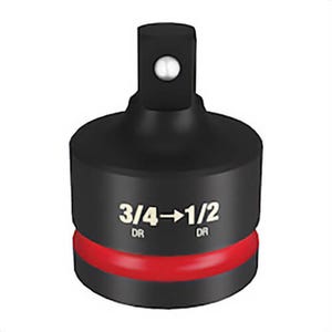 Milwaukee® Shockwave™ Impact Duty™ 49-66-6728 Dual Hole Socket Reducer, Black Oxide, 3/4 in Male Drive, 1/2 in Female Drive, ASME Specified, Steel