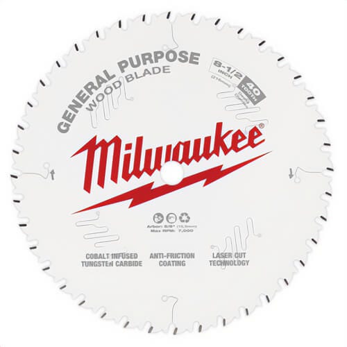 Milwaukee® 48-40-0824 General Purpose Circular Saw Blade, 40T, 8-1/2 in