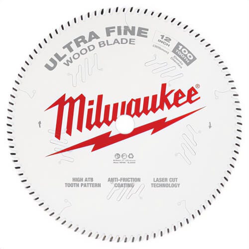 Milwaukee® 48-40-1228 Ultra Fine Finish Circular Saw Blade, 100T, 12 in