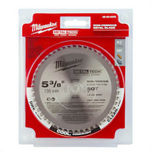 Milwaukee® MetalTech™ 48-40-4075 Circular Saw Blade, 5-3/8 in dia x 0.05 in Thick, 20 mm Arbor, Alloy Steel Blade, 50 Teeth