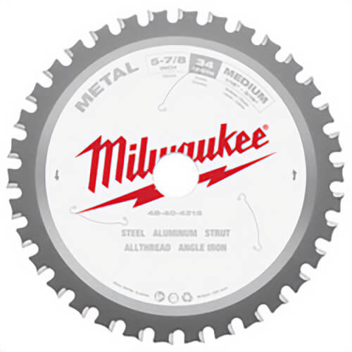 Milwaukee® 48-40-4215 Laser-Cut Circular Saw Blade, 5-7/8 in dia x 0.05 in Thick, 20 mm Arbor, 34 Teeth
