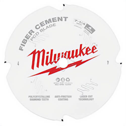 Milwaukee® 48-40-7000 Thin Kerf Circular Saw Blade, 7-1/4 in dia x 1.05 in Thick, 5/8 in Arbor, Polycrystalline diamond Blade, 4 Teeth
