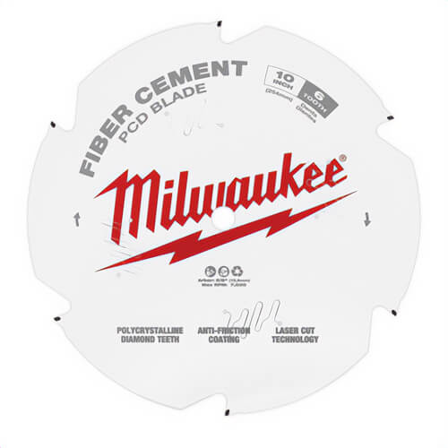 Milwaukee® 48-40-7010 PCD/Fiber Cement Circular Saw Blade, 10 in