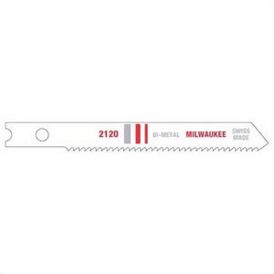 Milwaukee® 48-42-2120 Bi-Metal Jig Saw Blade, U-Shank, 18 TPI, 2-3/4 in, 5 pk