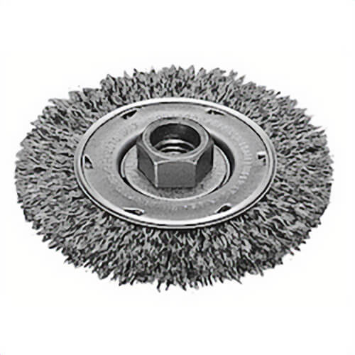 Milwaukee® NorZon Plus 48-52-5070 Wheel Brush, 4 in dia Brush, 1/2 in W Face, 0.014 in dia Crimped Filament/Wire, 5/8-11 Arbor Hole