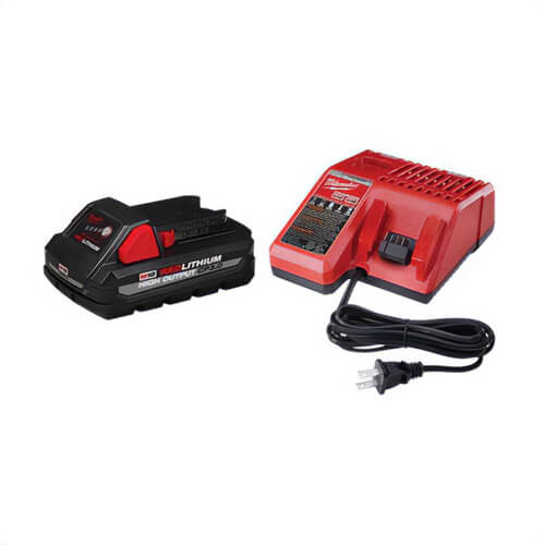 Milwaukee® 48-59-1835 Starter Kit, 3 Ah CP™ Lithium-Ion Battery, 120 VAC Charge, for use with M18™ 18V Cordless Tools